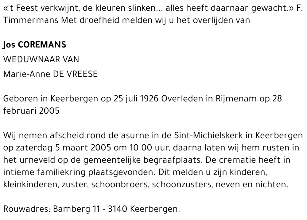 Jos Coremans