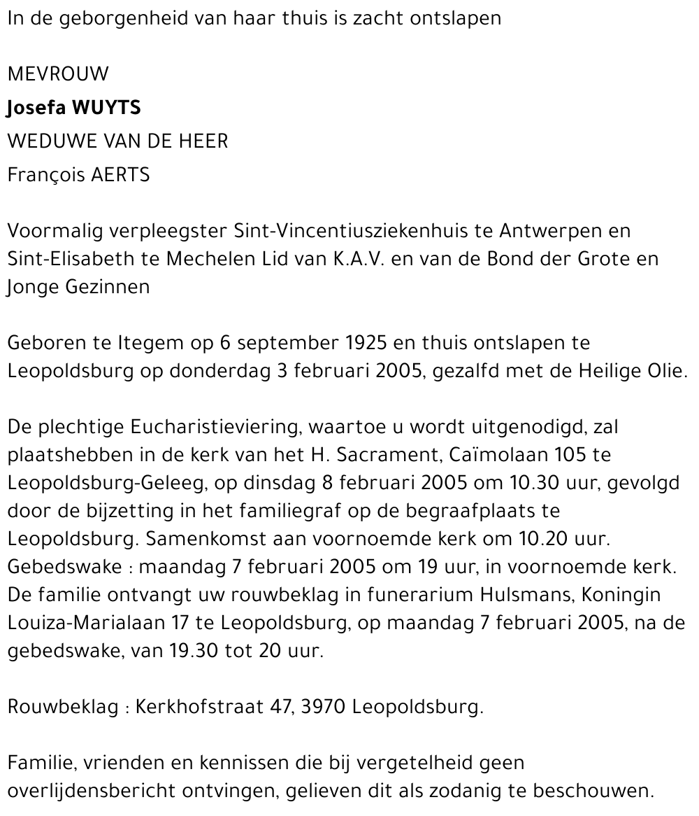 Josefa Wuyts