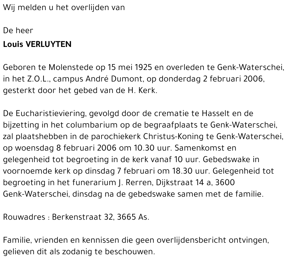 Louis VERLUYTEN