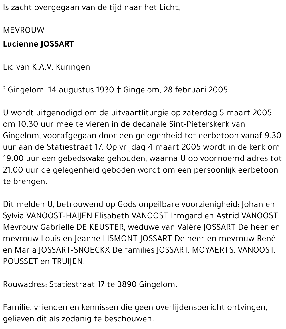 Lucienne Jossart
