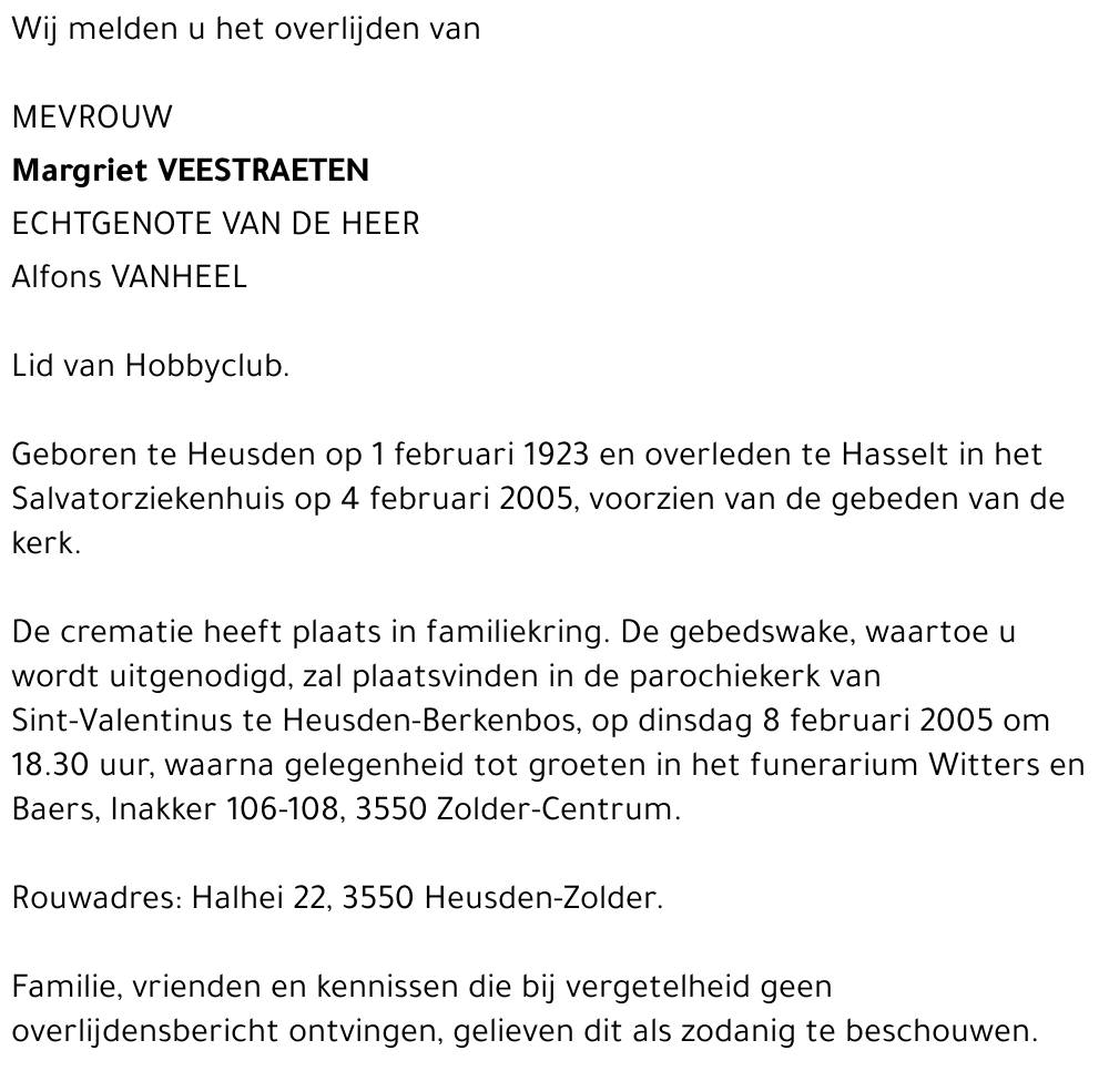 Margriet Veestraeten