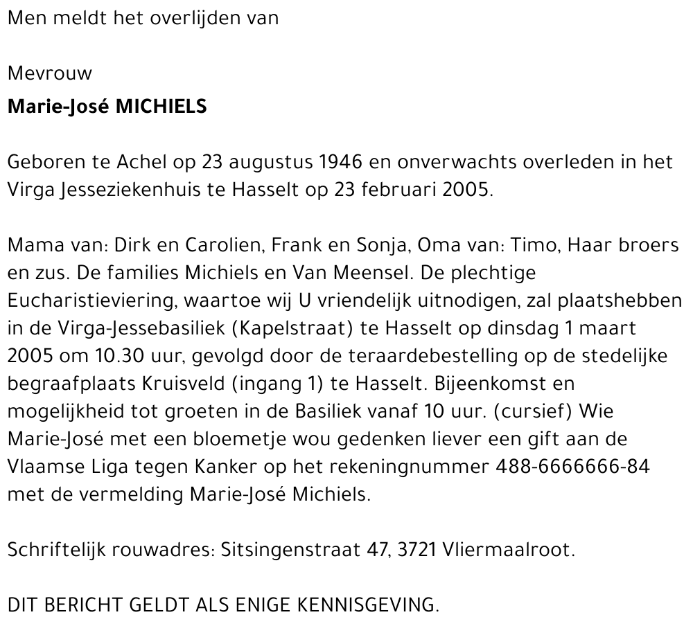Marie-José Michiels