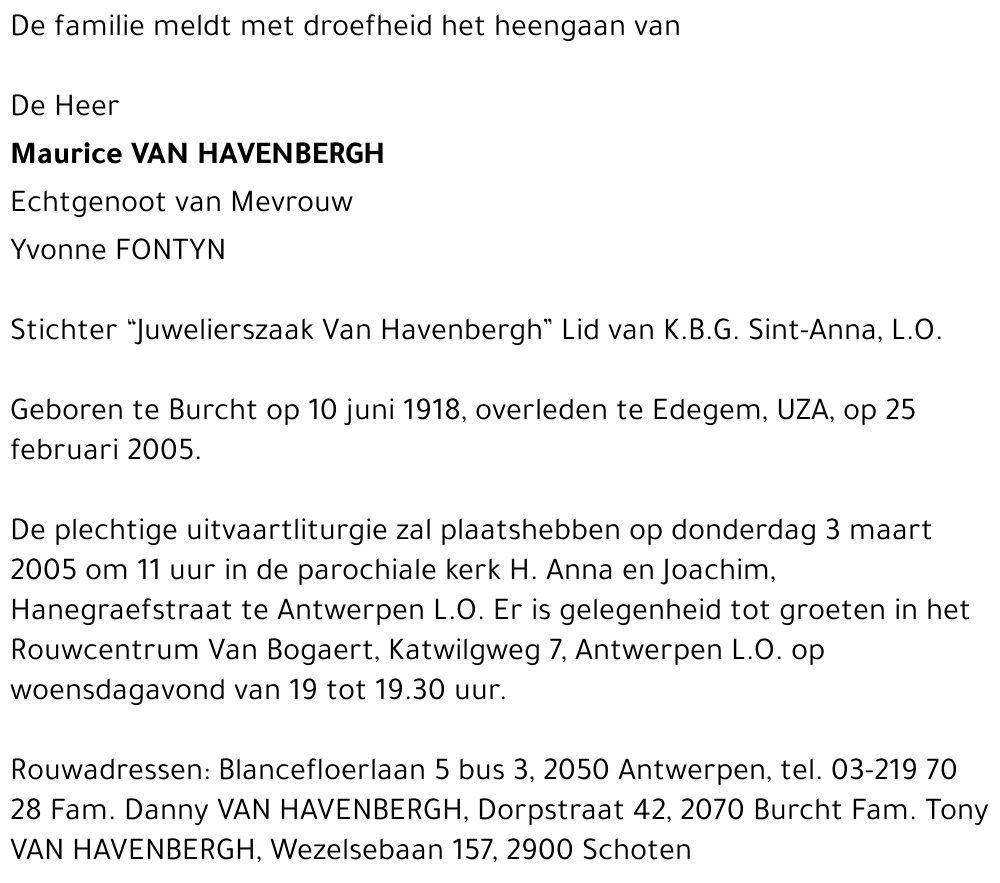 Maurice Van Havenbergh