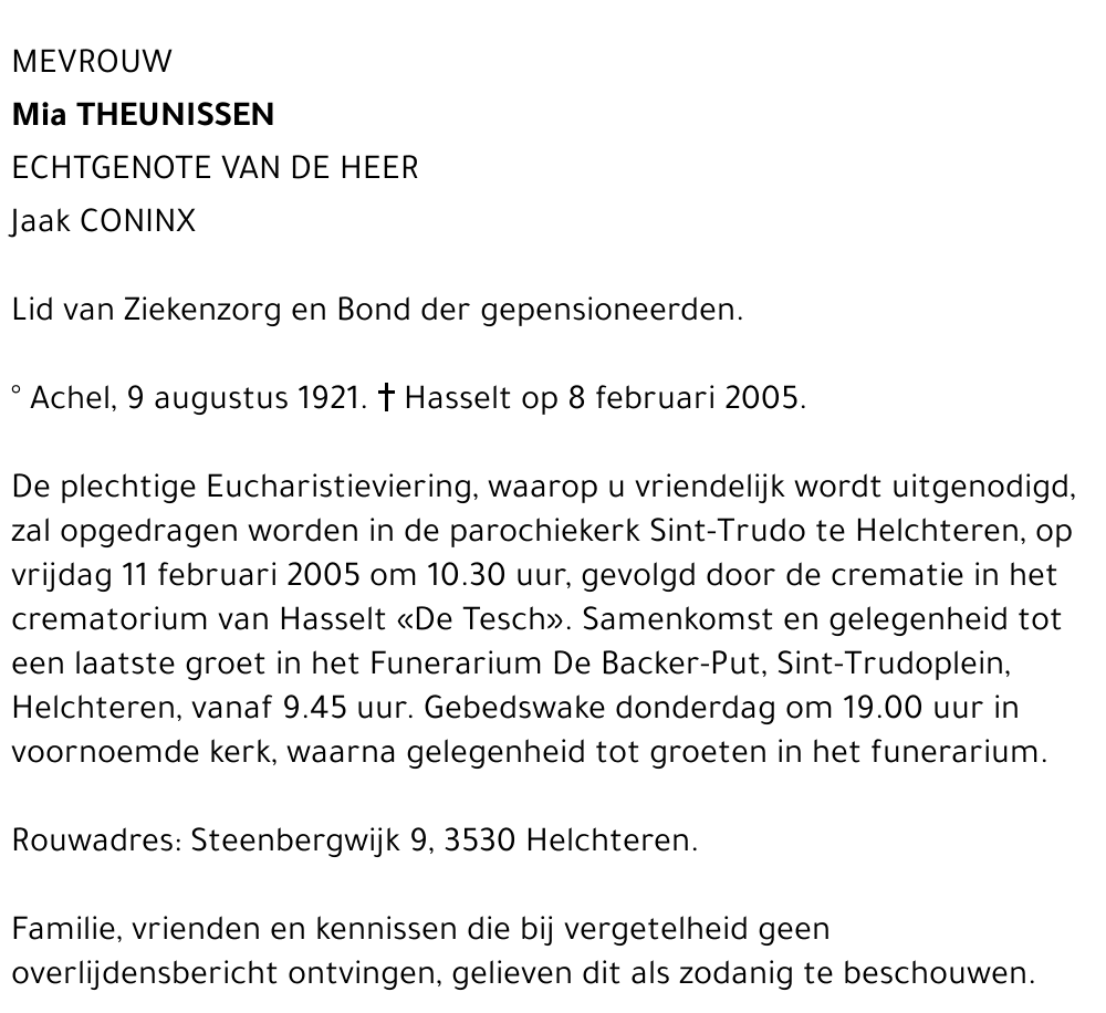 Mia Theunissen