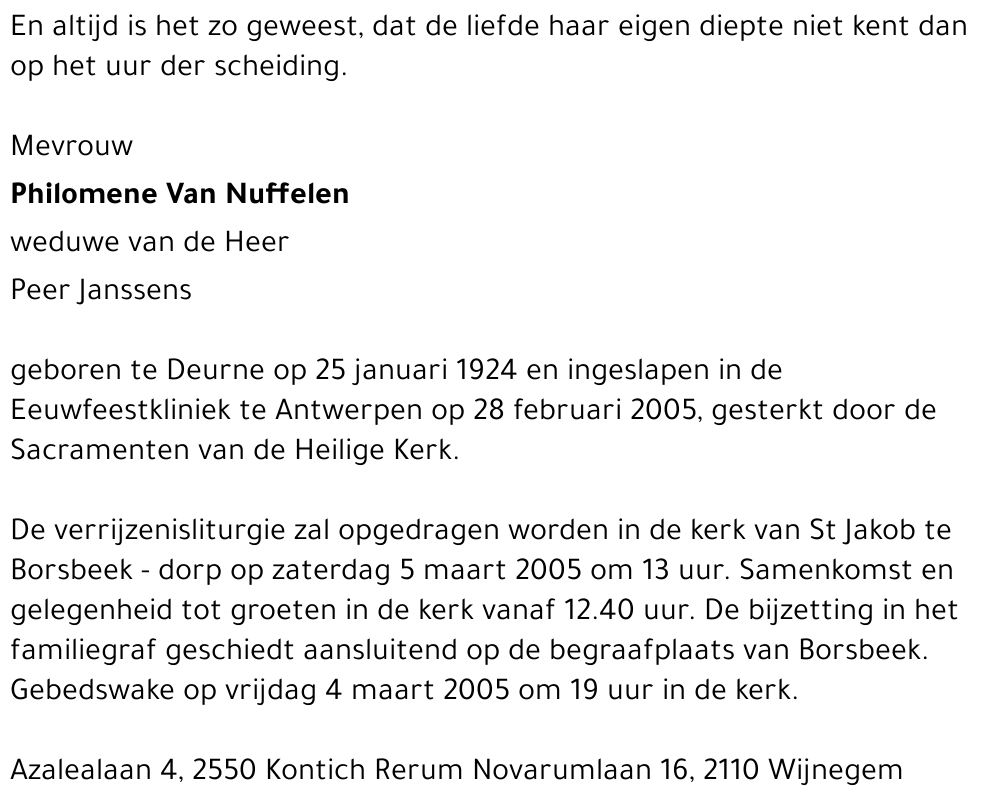 Philomena Van Nuffelen