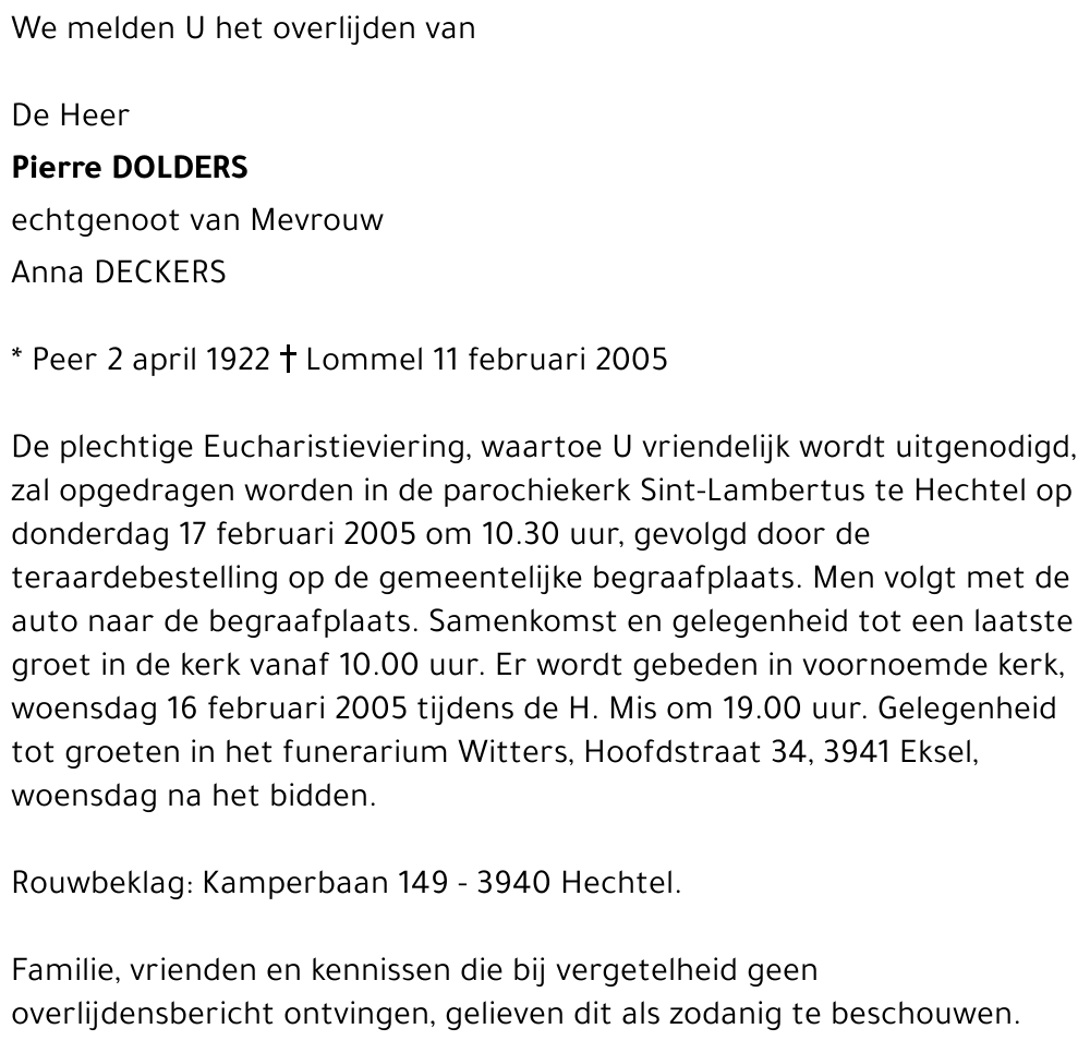 Pierre DOLDERS