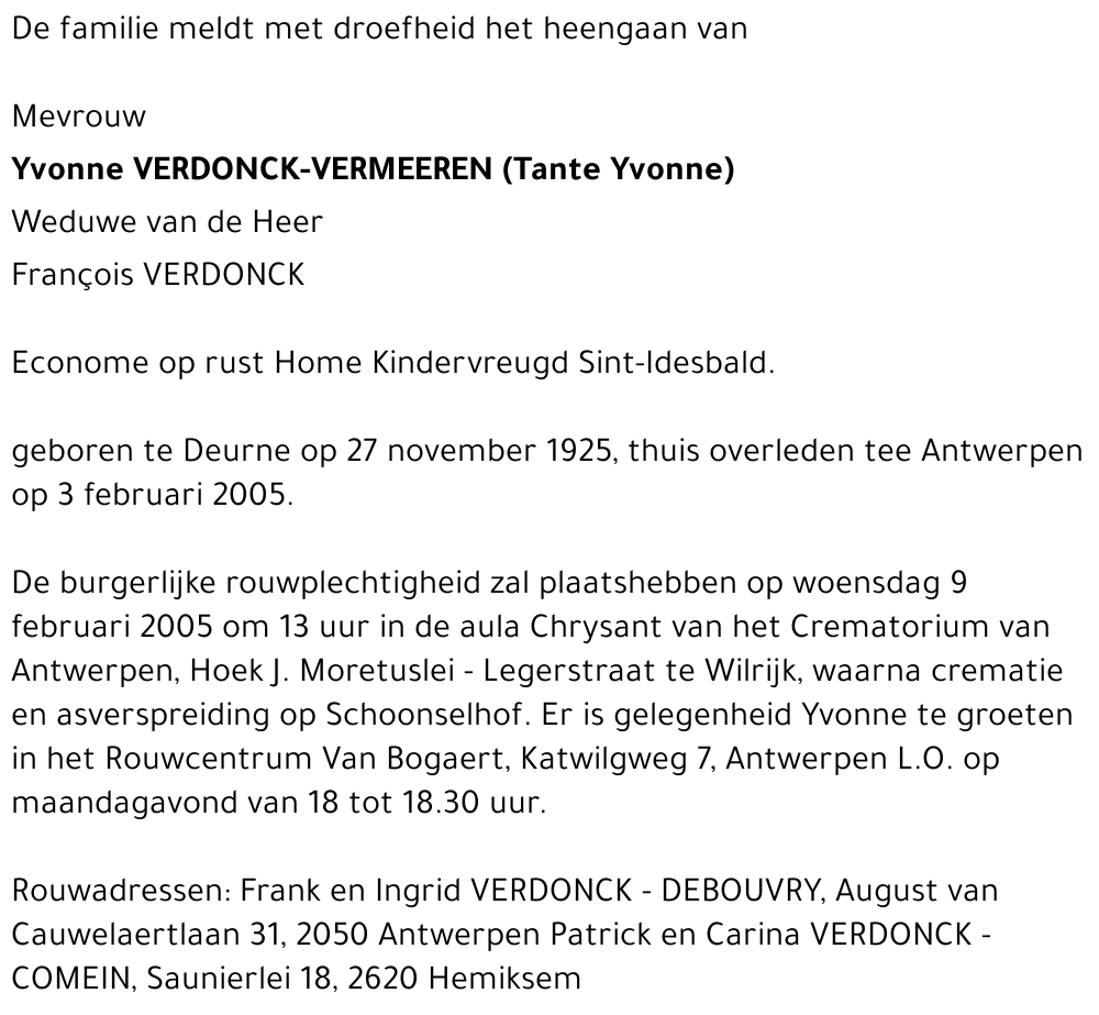 Yvonne VERDONCK-VERMEEREN