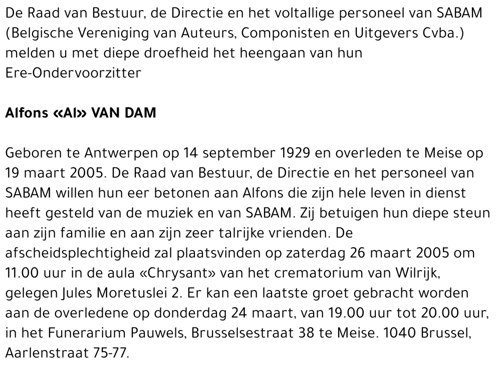 Alfons «Al» Van Dam