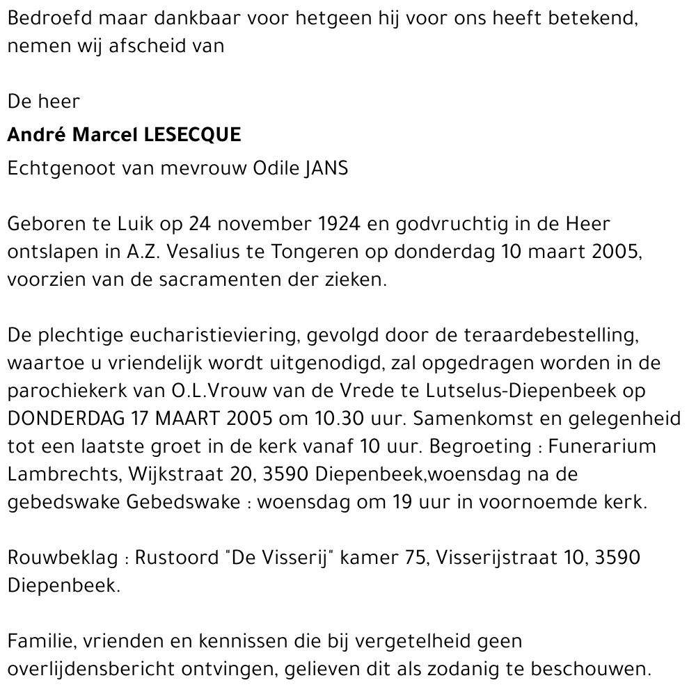 André Marcel LESECQUE