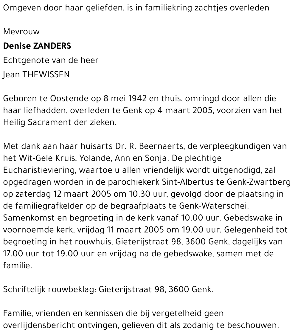 Denise ZANDERS