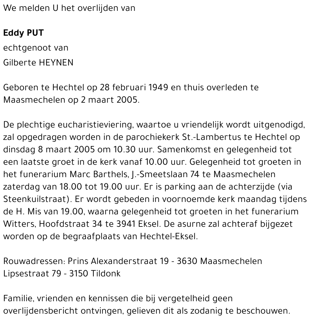 Eddy PUT