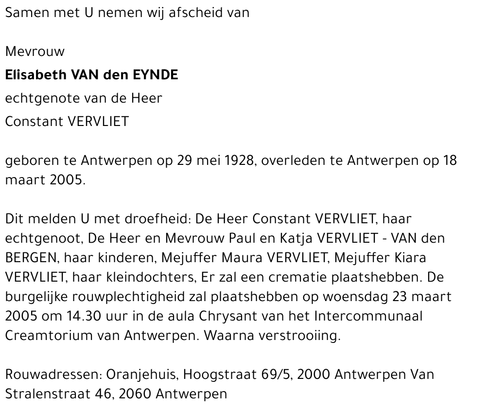 Elisabeth Van den Eynde