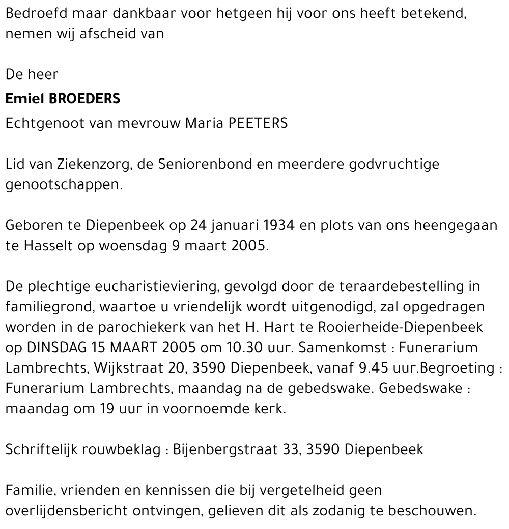 Emiel BROEDERS