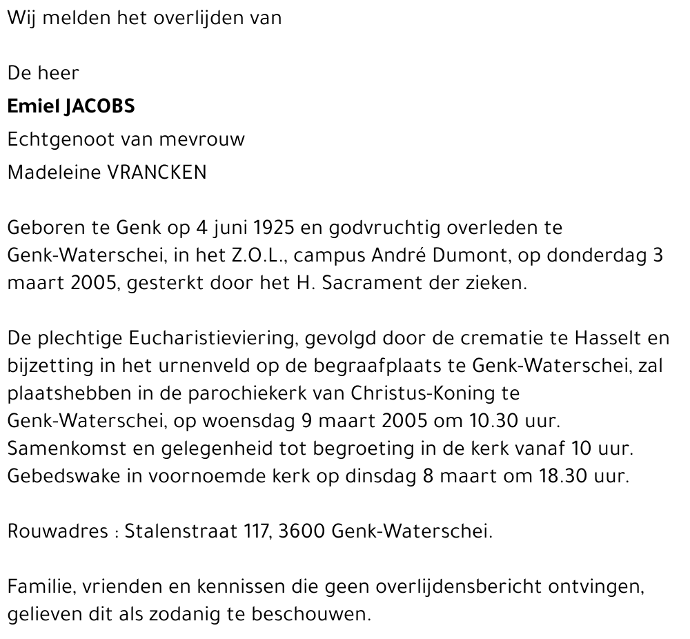 Emiel JACOBS
