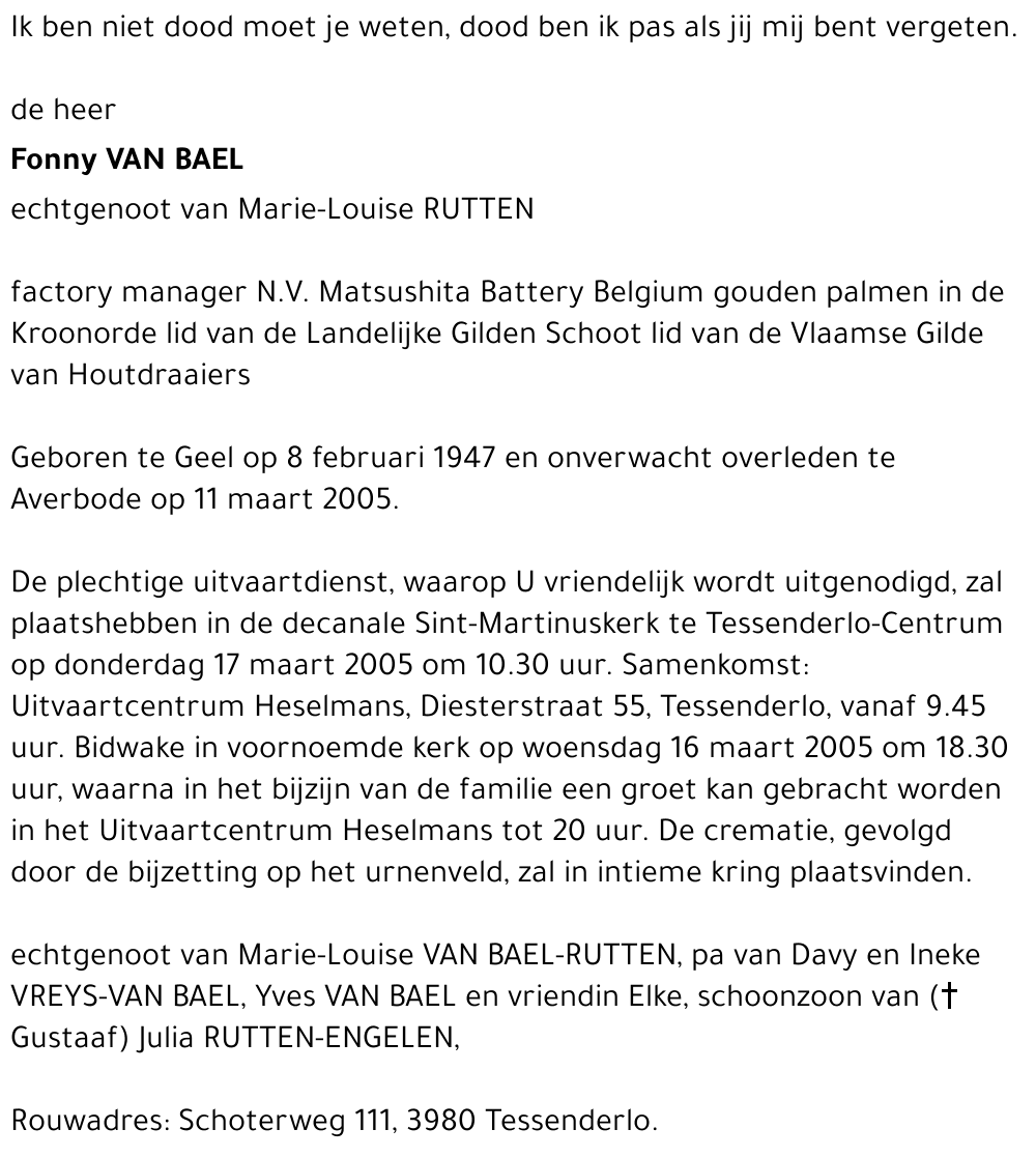 Fonny Van Bael