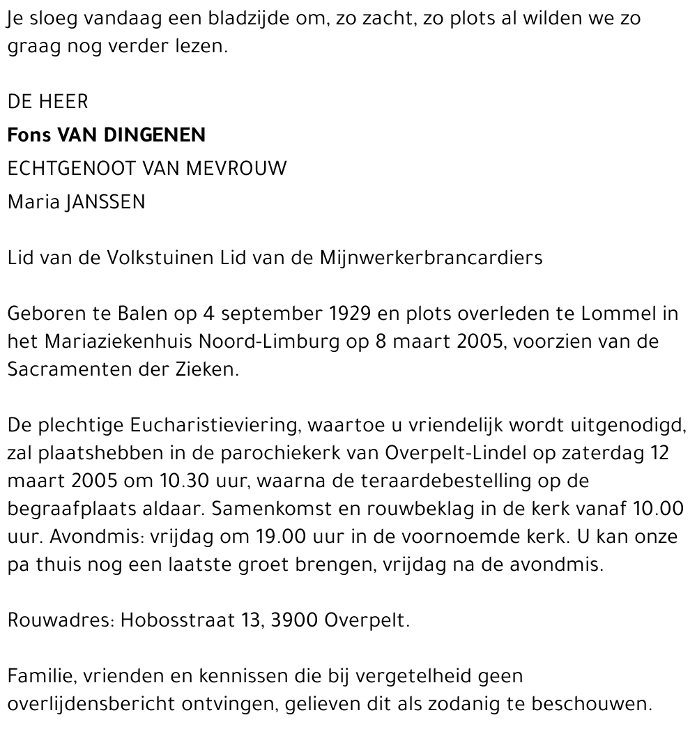Fons Van Dingenen