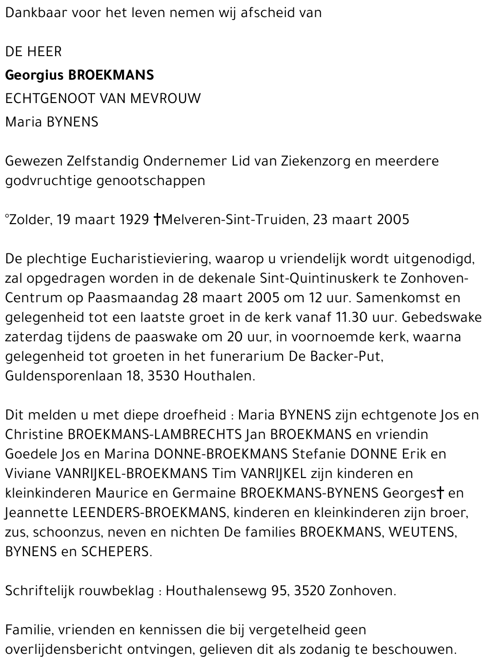 Georgius Broekmans