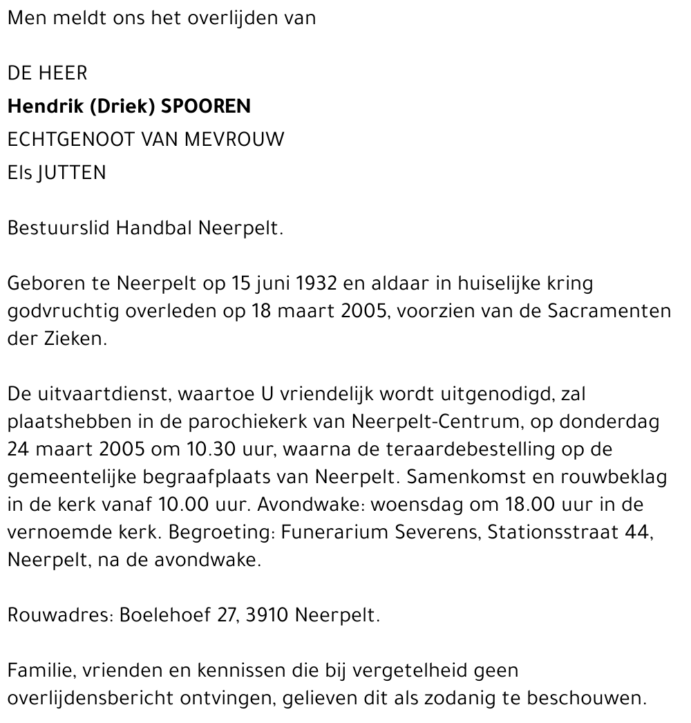 Hendrik (Driek) Spooren