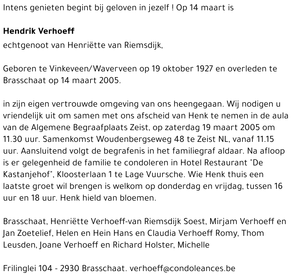 Hendrik Verhoeff
