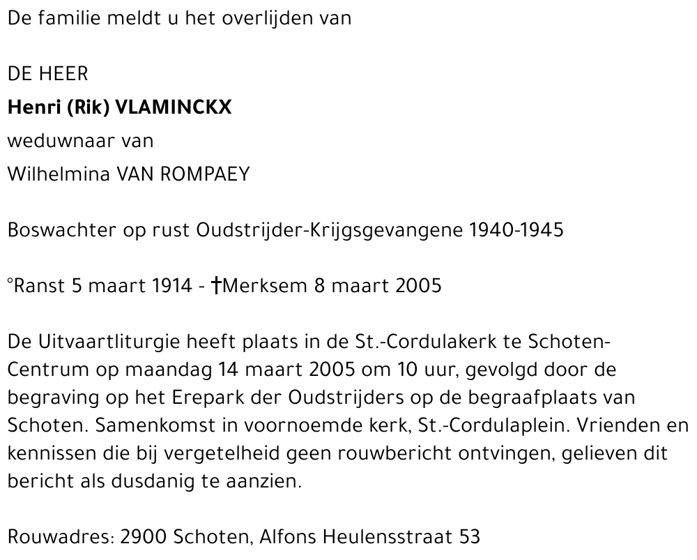 Henri (Rik) Vlaminckx