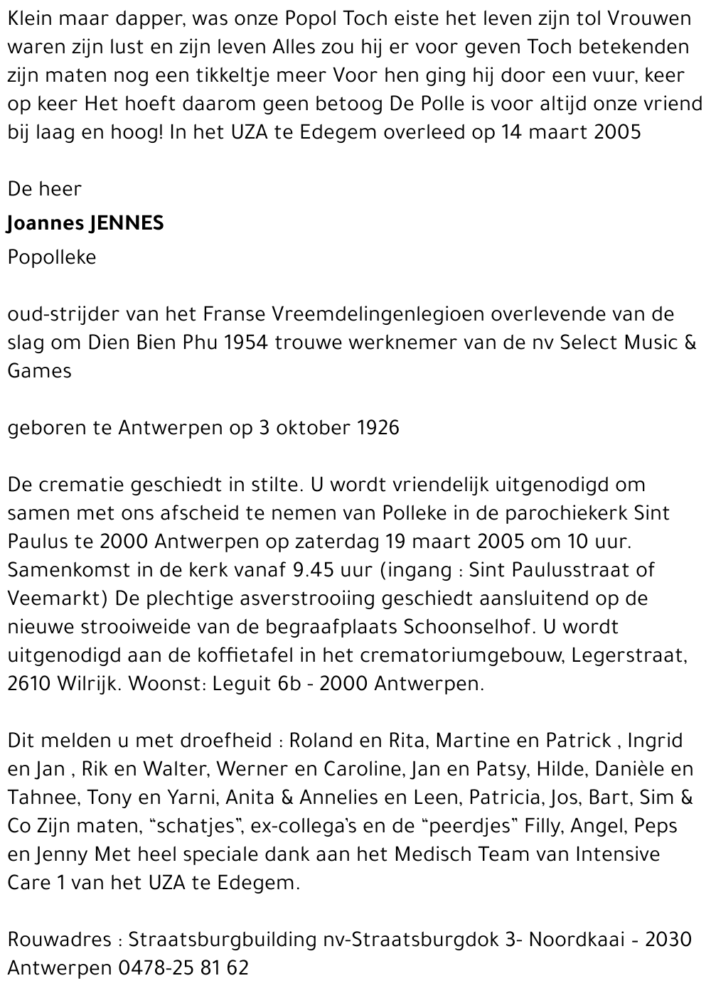 Joannes (Popolleke) Jennes