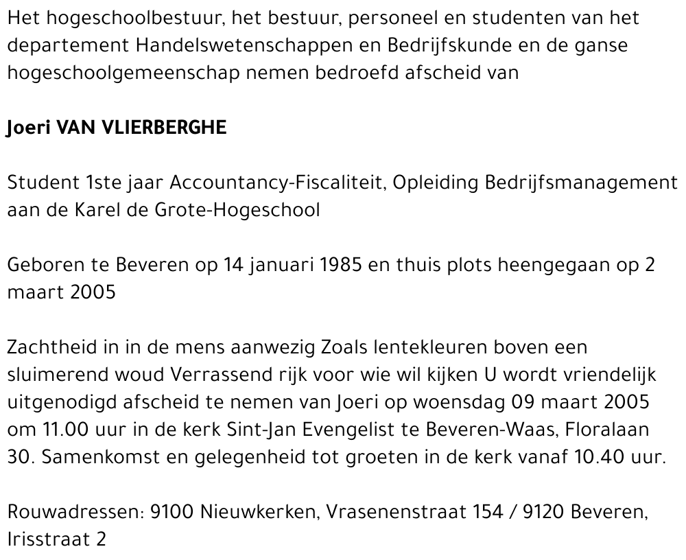 Joeri Van Vlierberghe