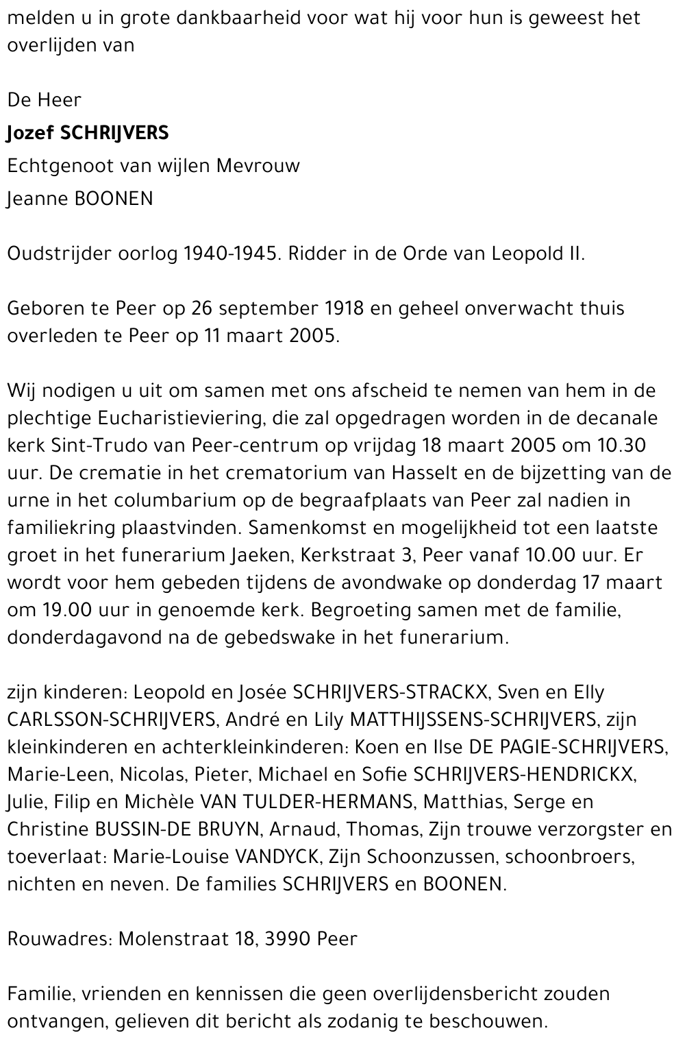 Jozef Schrijvers