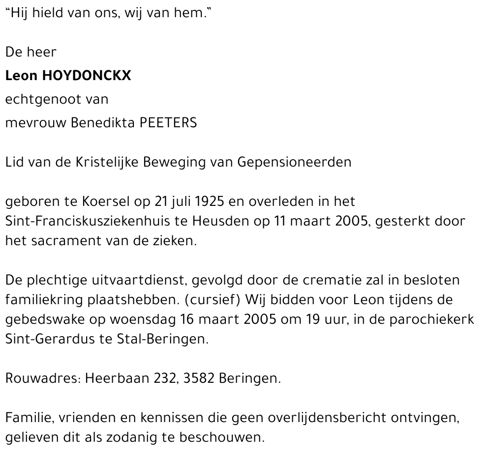 Leon Hoydonckx