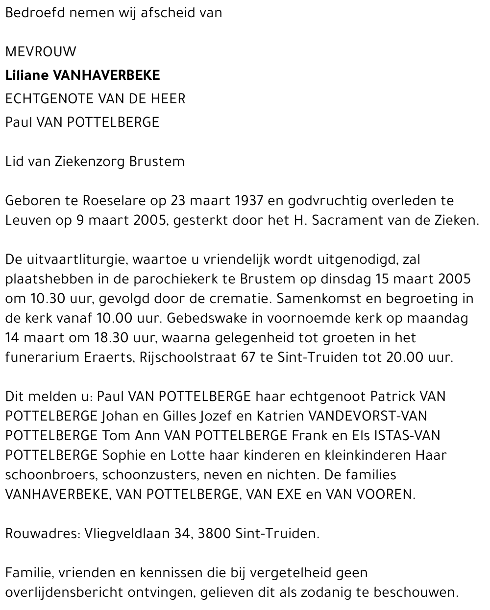 Liliane Vanhaverbeke