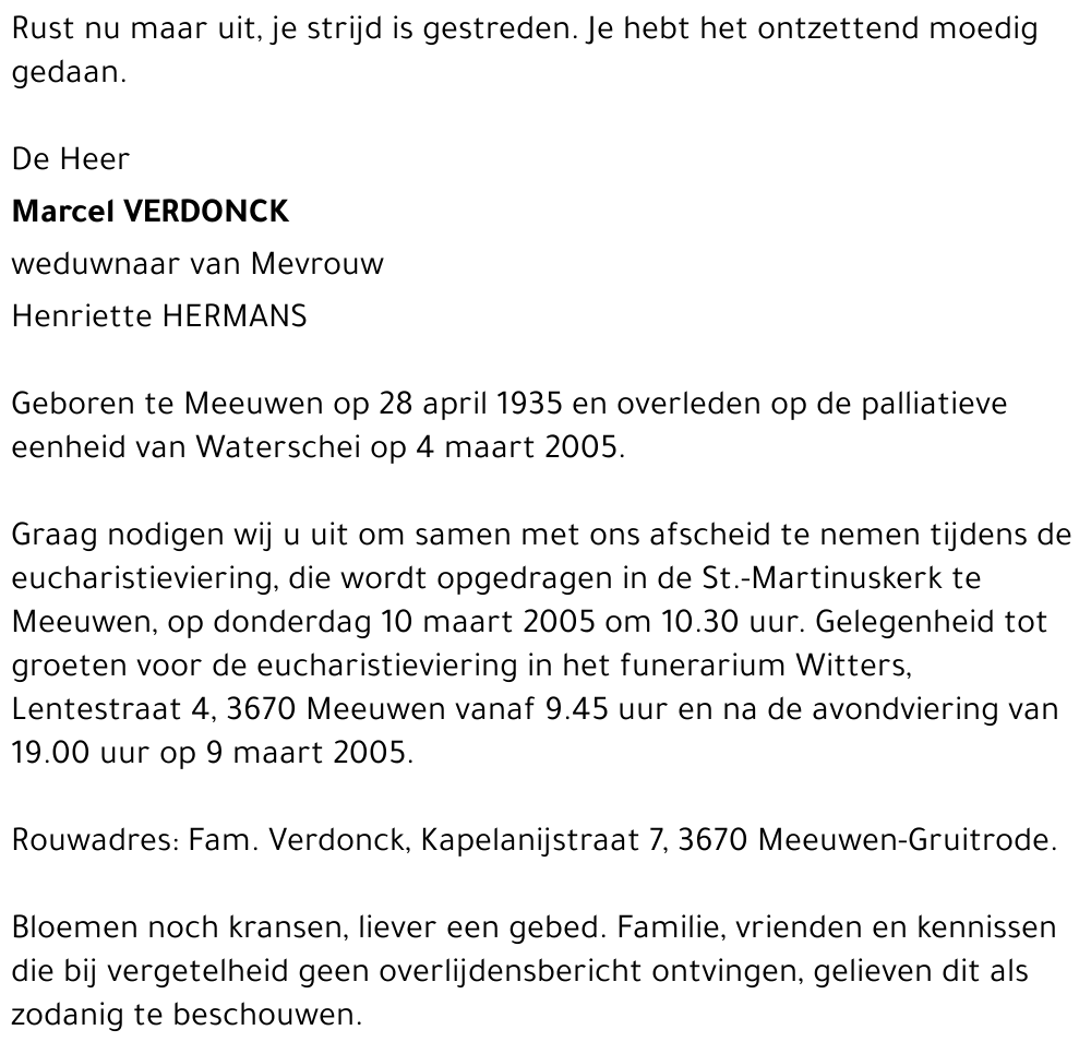 Marcel VERDONCK