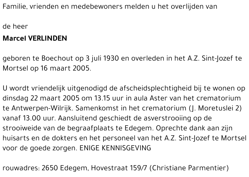 Marcel VERLINDEN