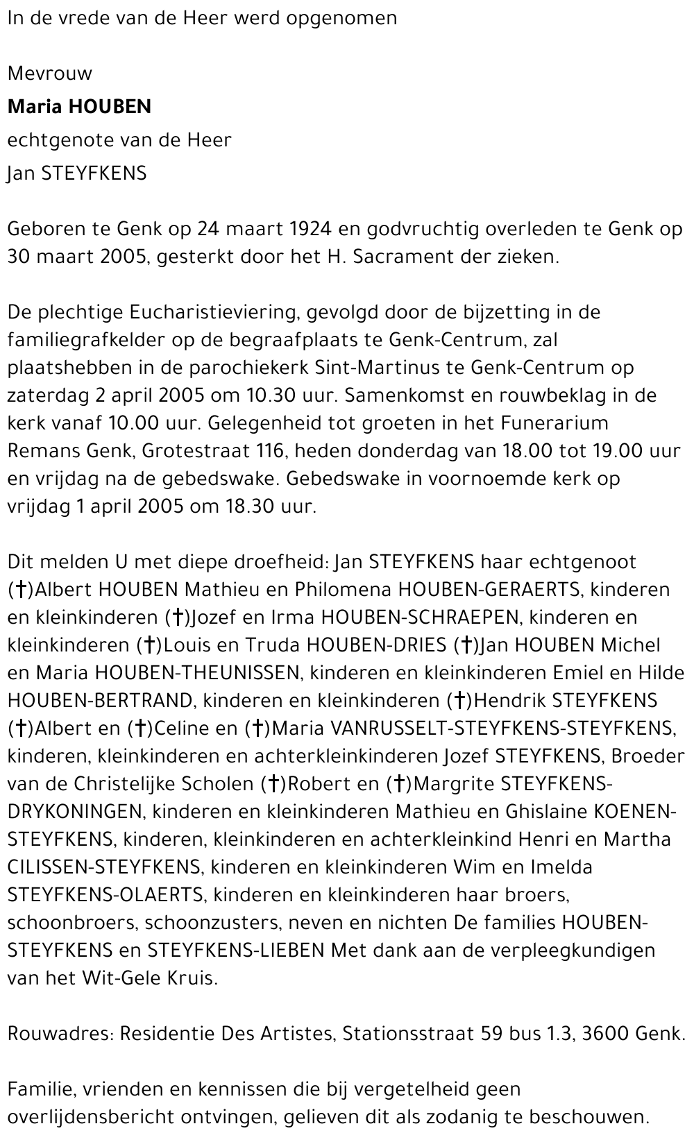 Maria HOUBEN