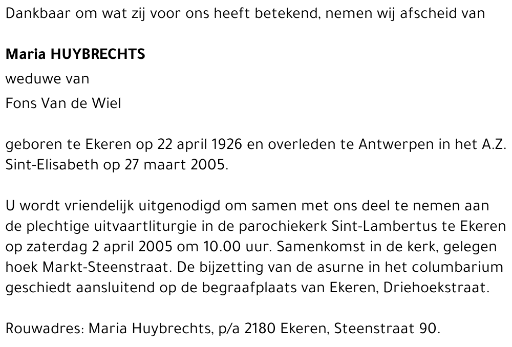 Maria Huybrechts
