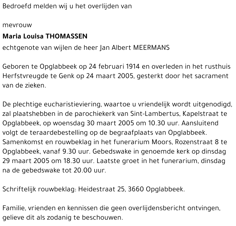 Maria Louisa Thomassen