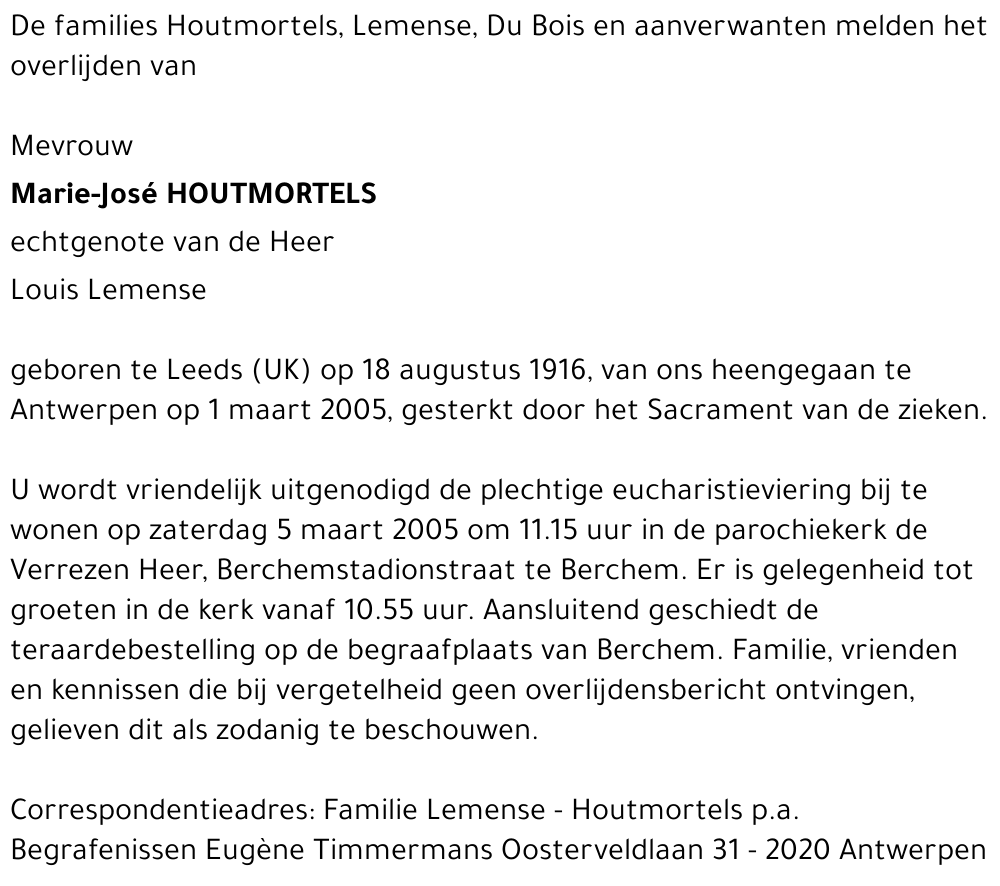 Marie-José Houtmortels