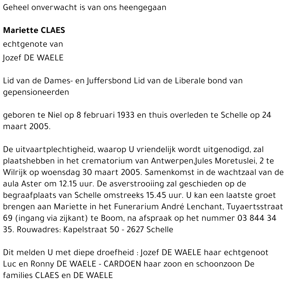 Mariette CLAES