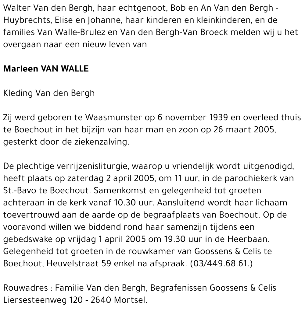 Marleen Van den Bergh