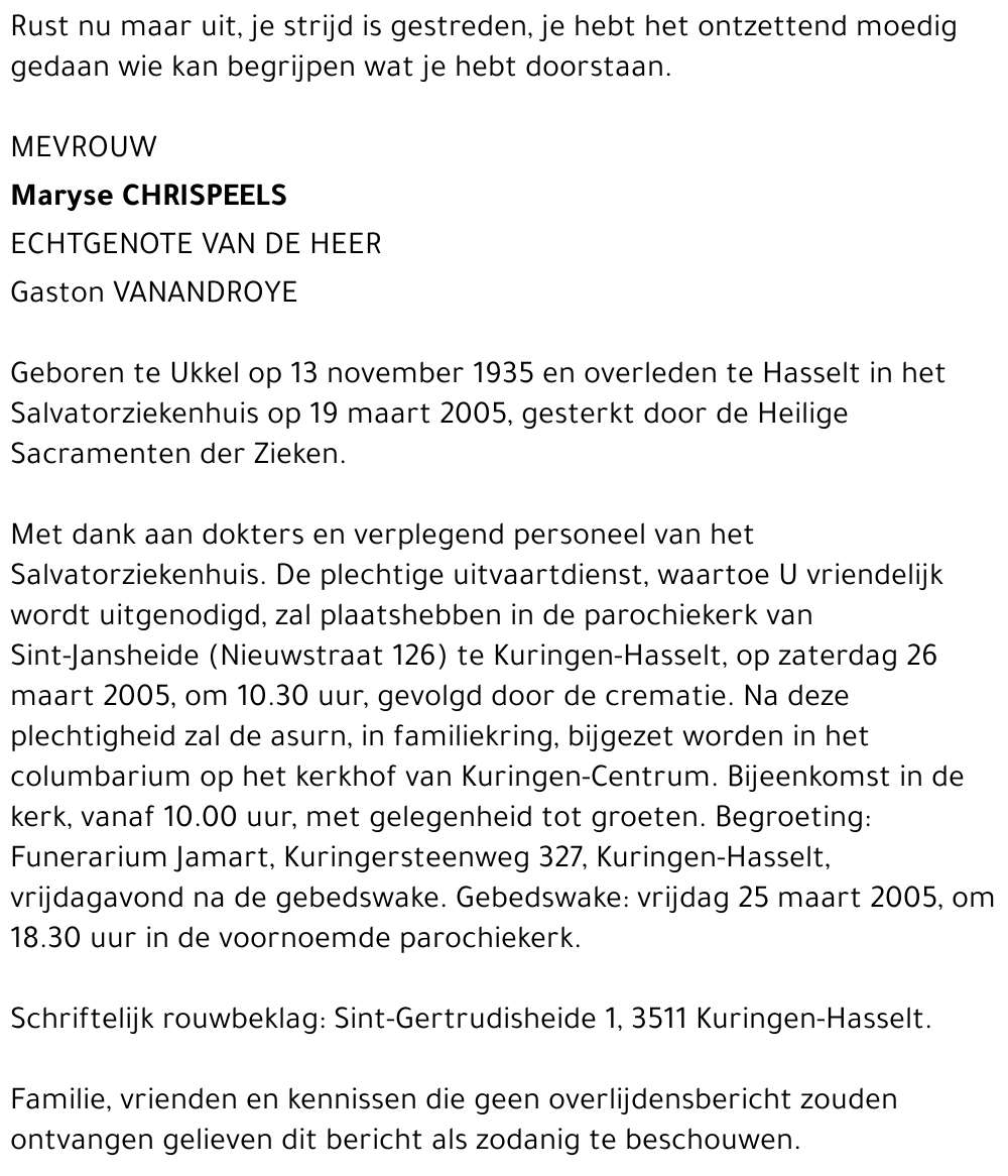 Maryse Chrispeels