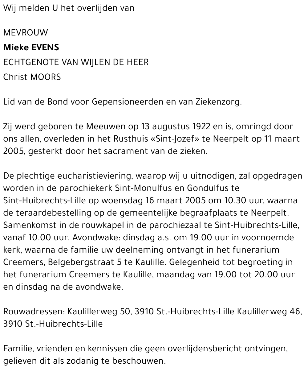 Mieke Evens