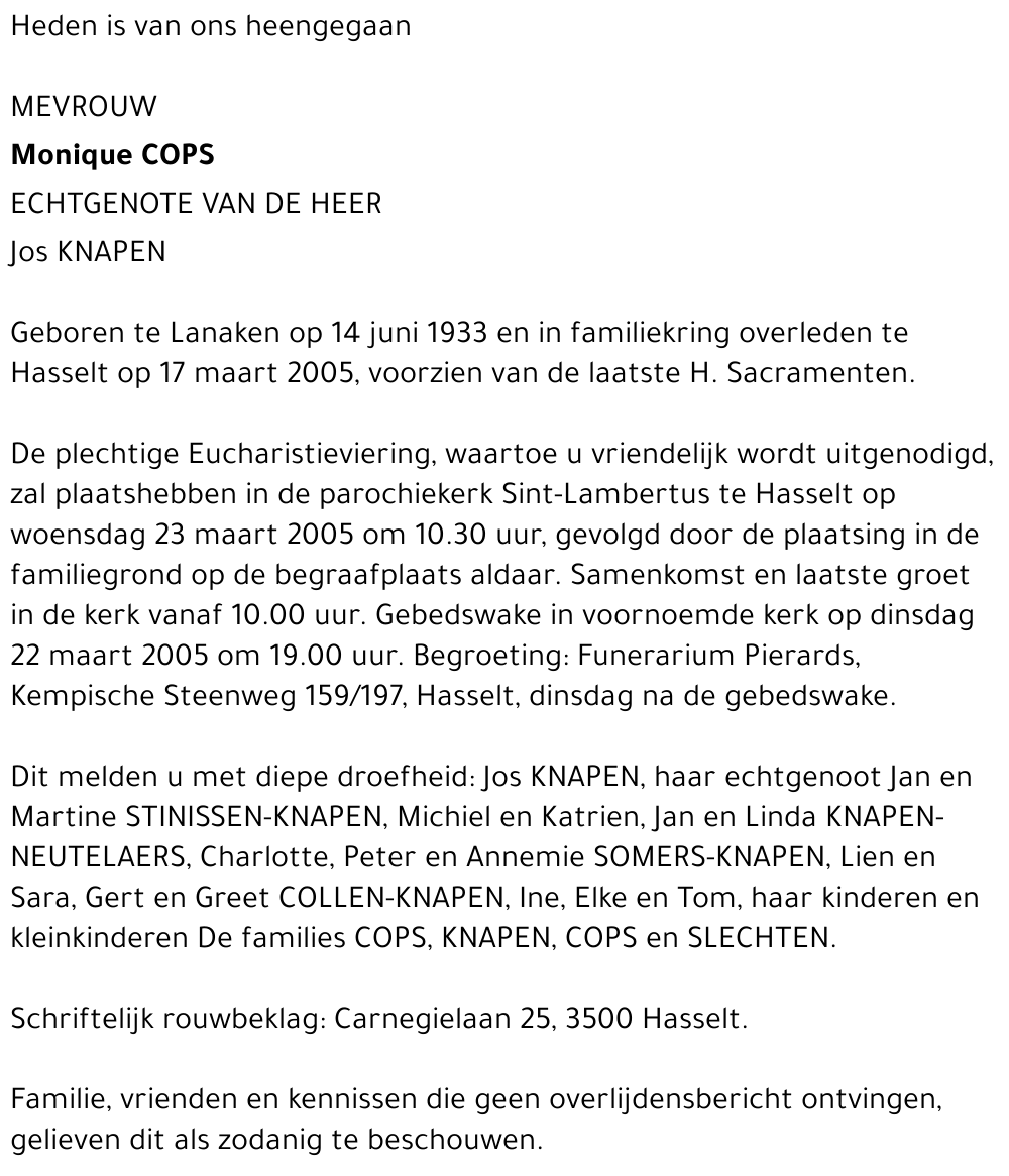 Monique Cops
