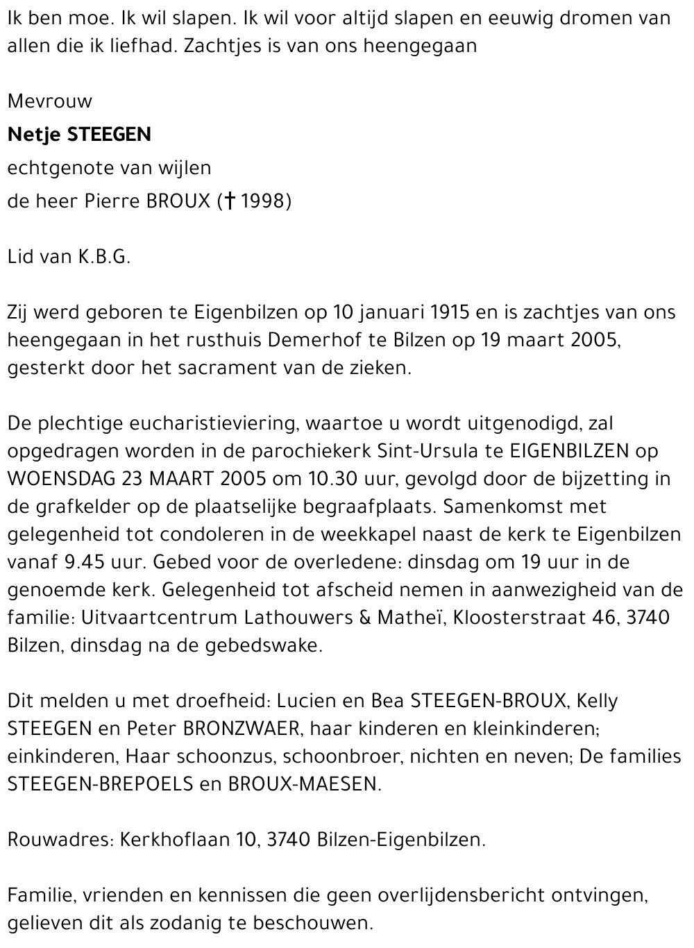 Netje STEEGEN