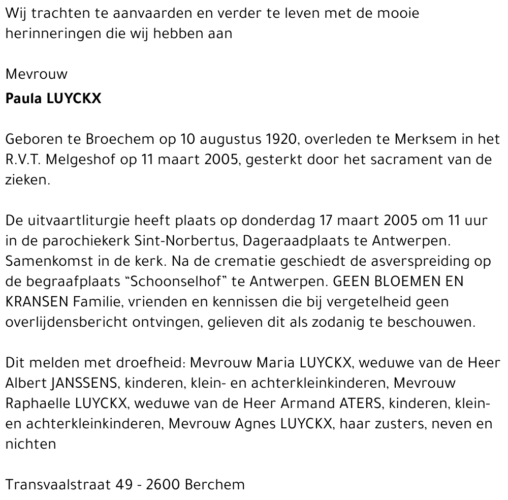 Paula LUYCKX