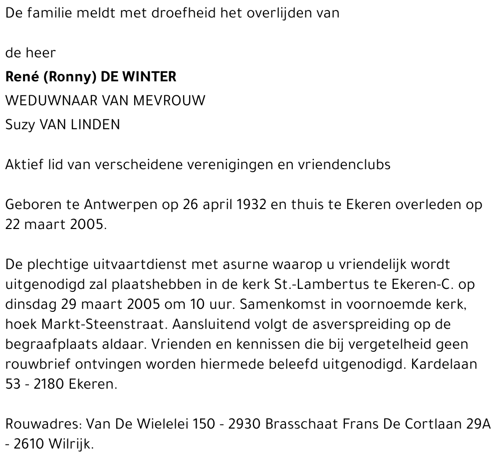 René (Ronny) De Winter