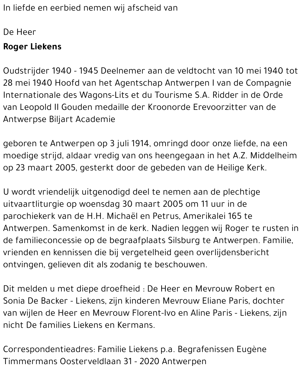 Roger Liekens