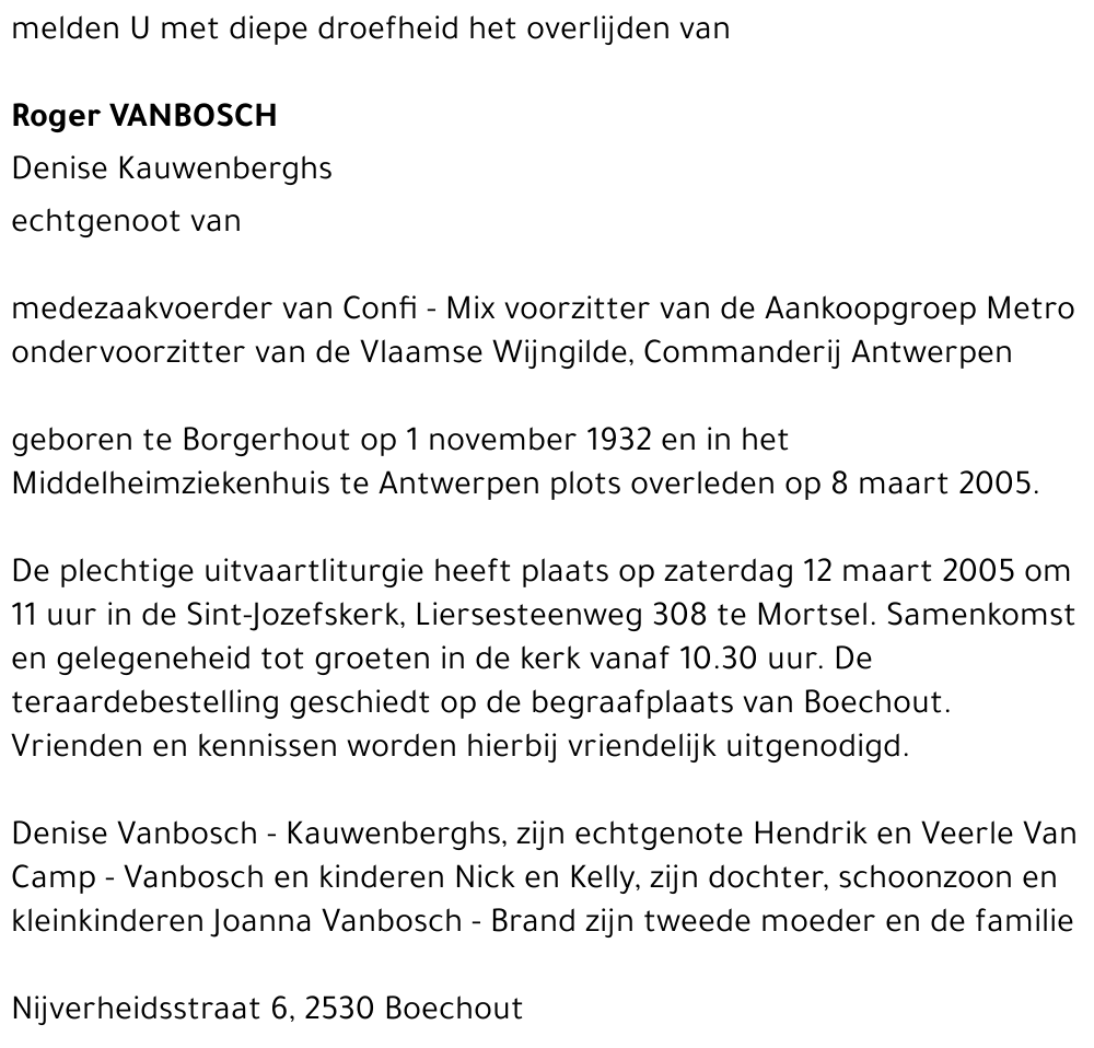 Roger Vanbosch