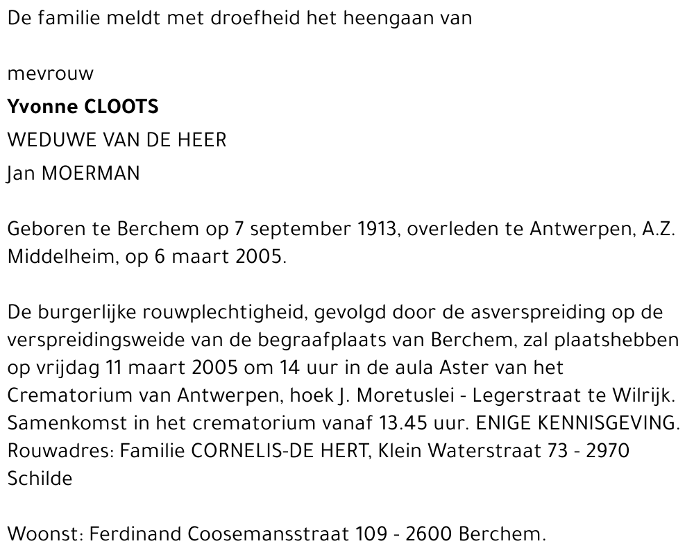 Yvonne Cloots