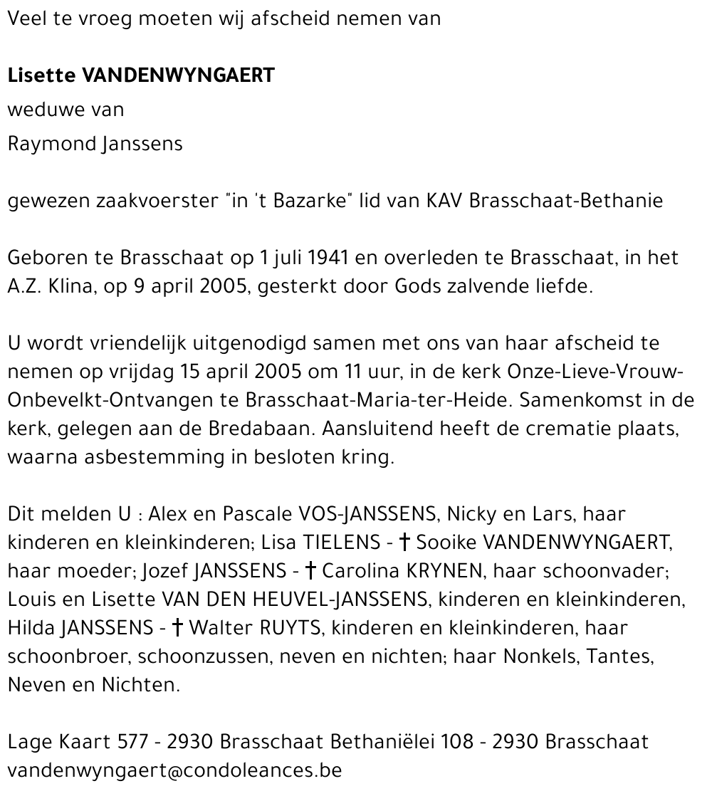 Lisette Vandenwyngaert