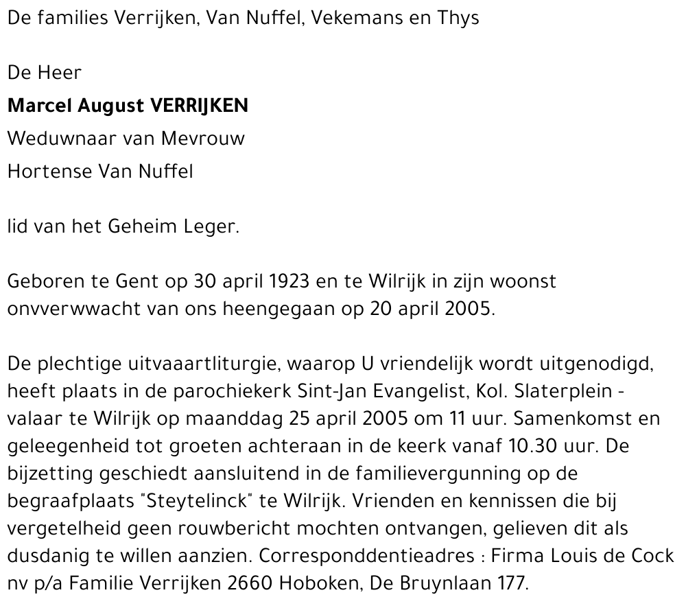 Marcel August Verrijken