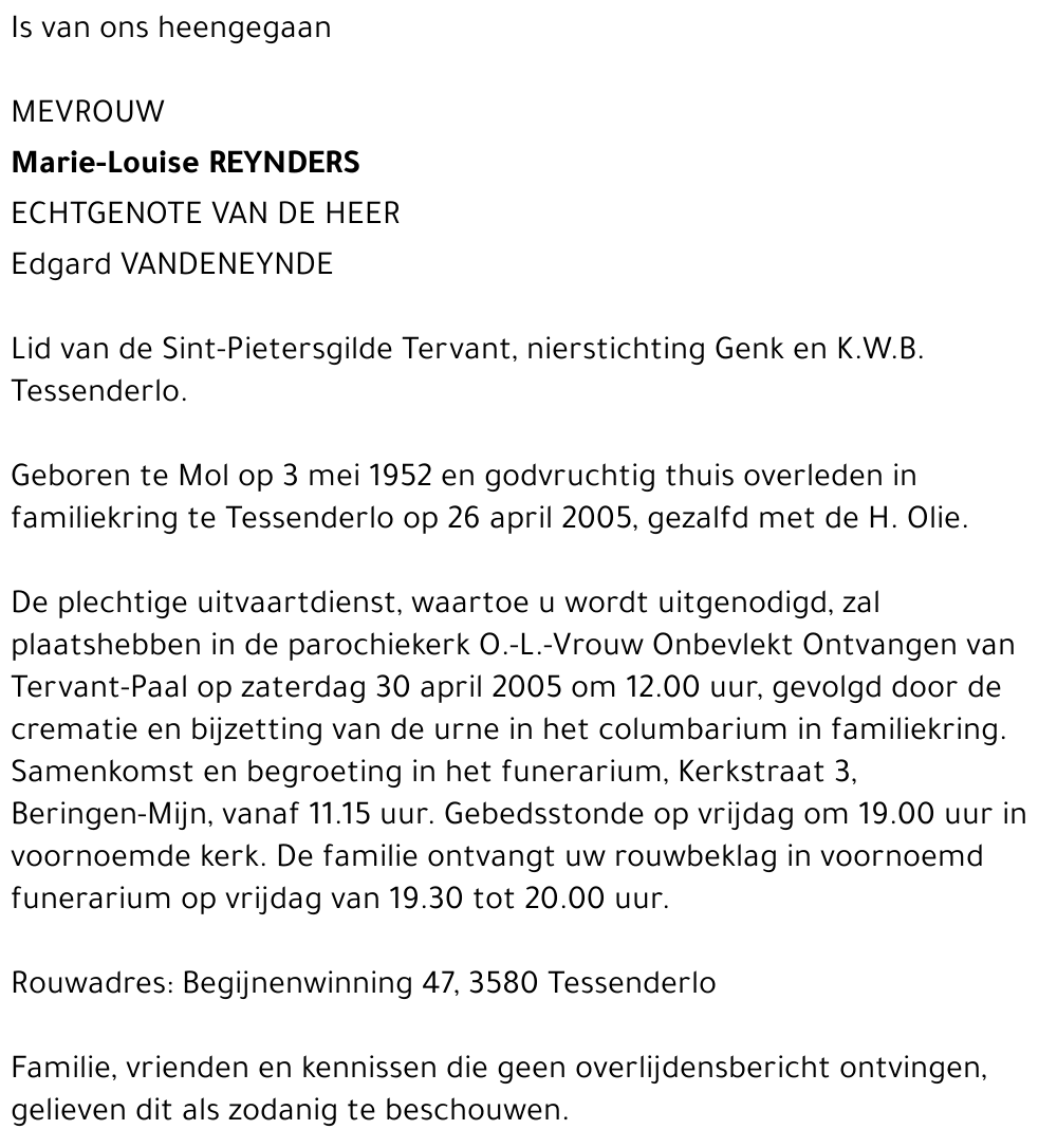 Marie-Louise Reynders