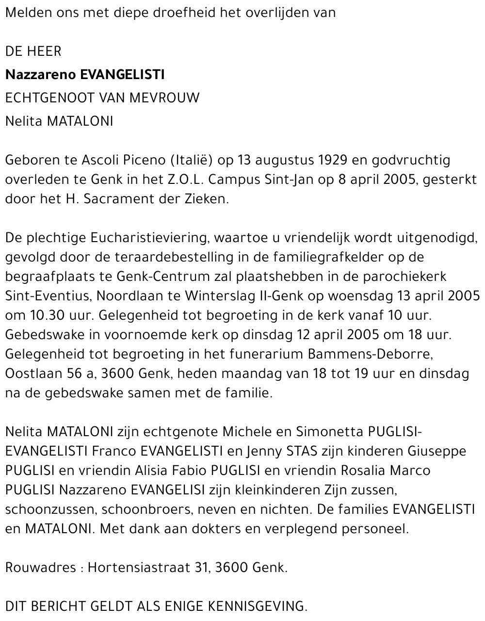 Nazzareno Evangelisti